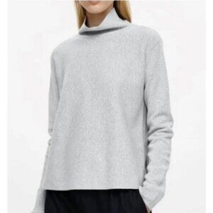 Cos Small Light Gray Turtleneck Sweater 100% Cotton